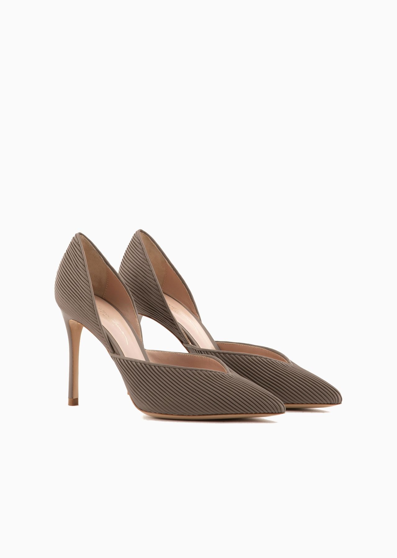 Pleated nappa-leather court shoes with heel - 2