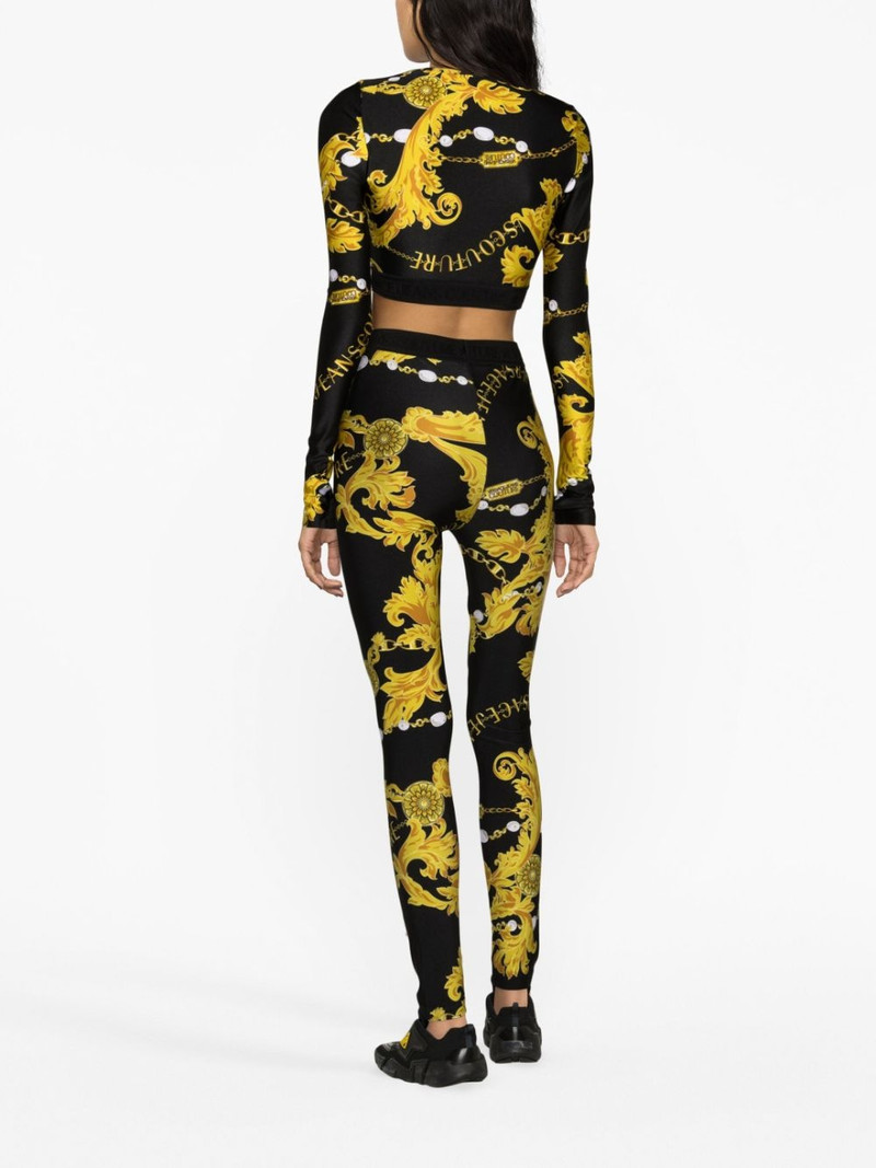 Logo Couture-print crop top 4