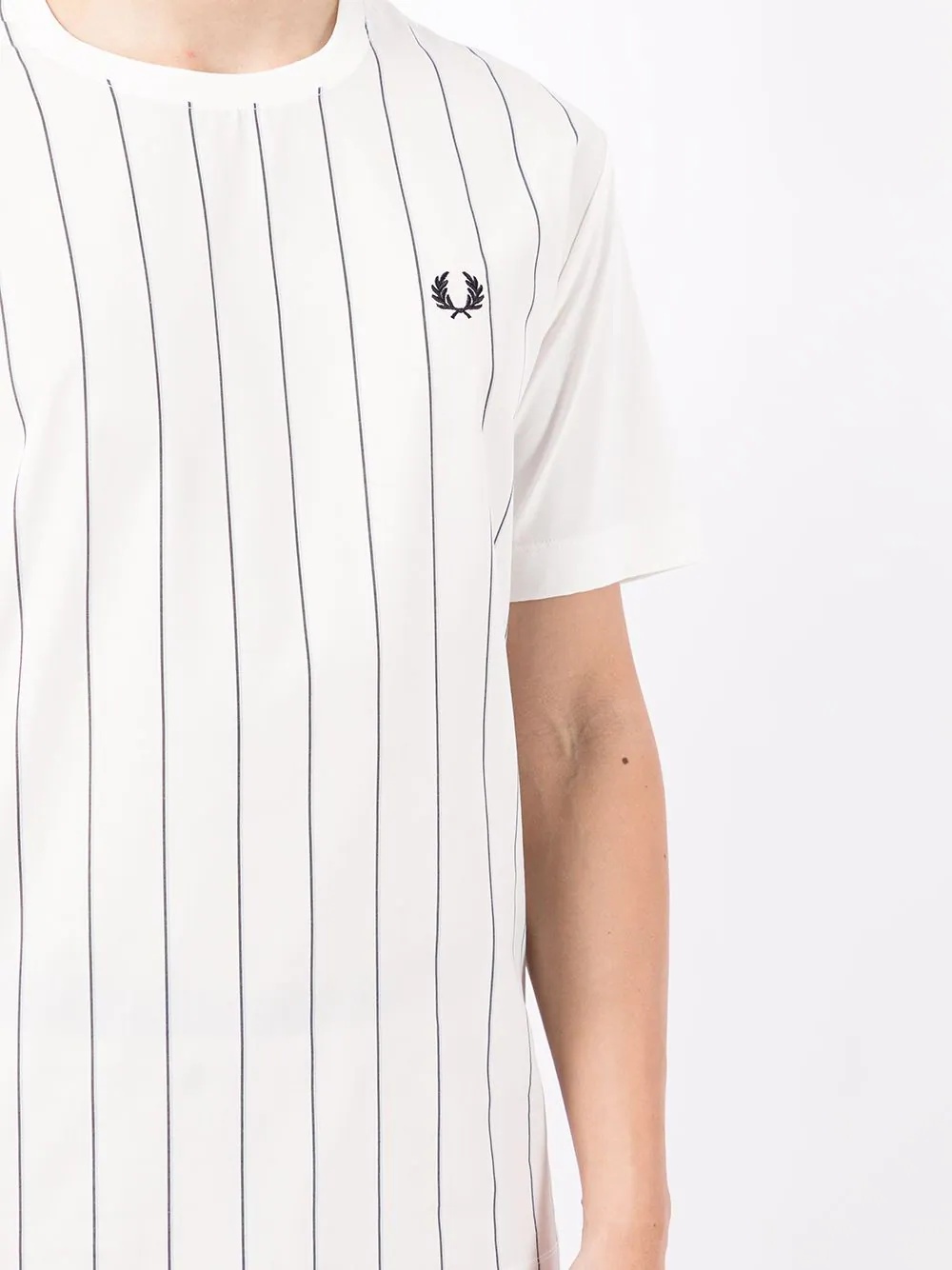 logo striped crew-neck T-shirt - 5