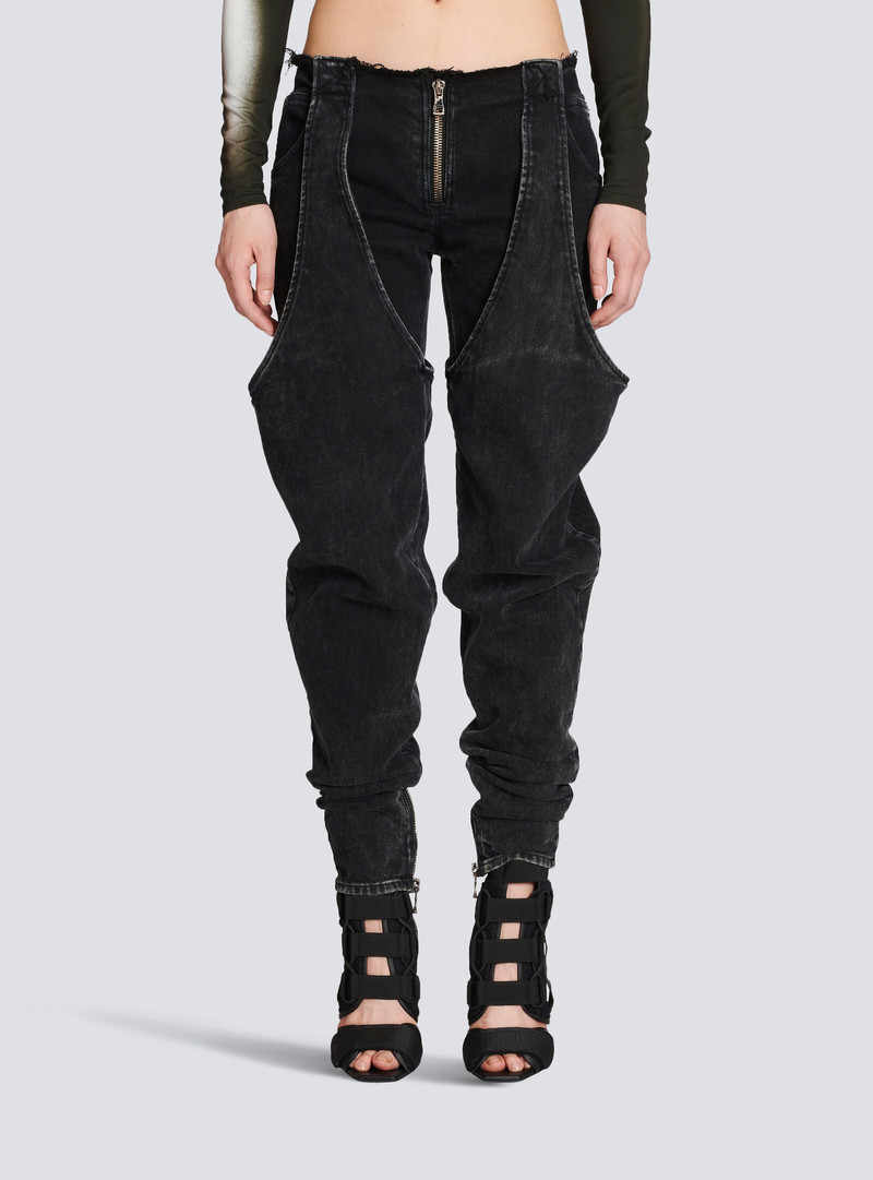 Faded cotton jeans 5