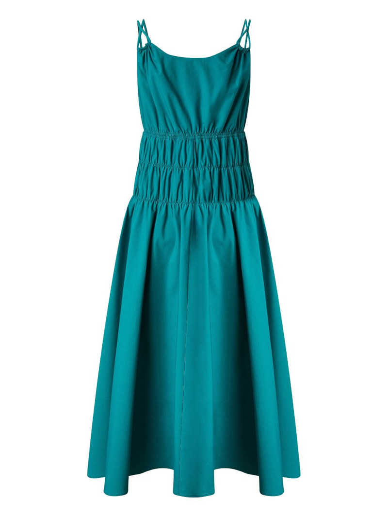 PINKO shirred V-neck dress outlook