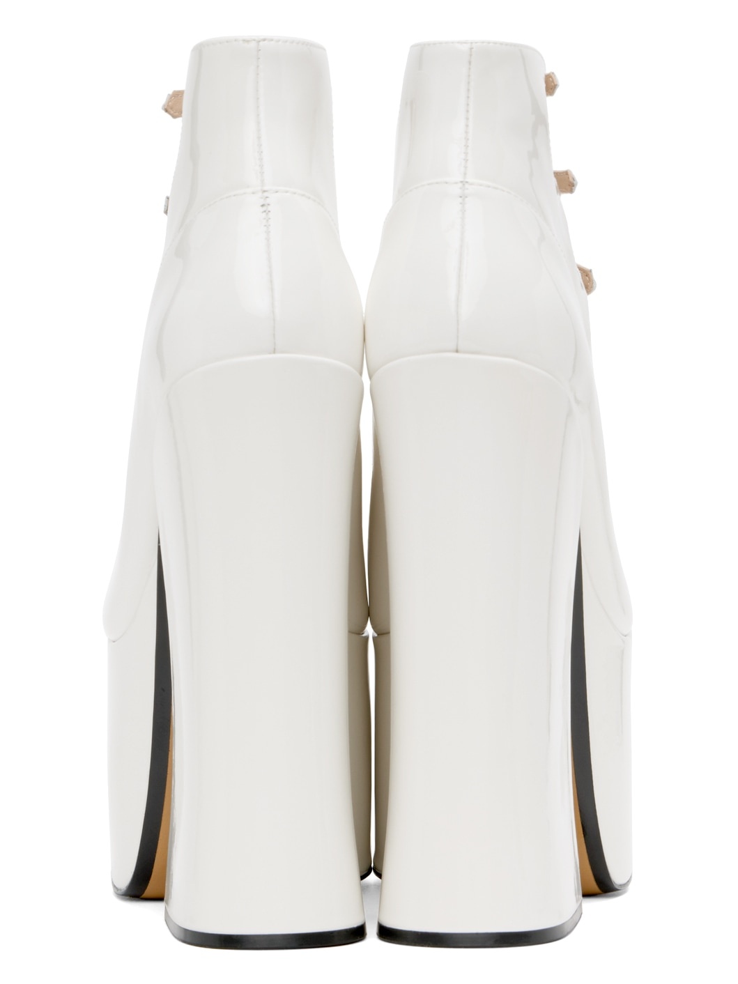White 'The Patent Leather Kiki' Heels - 2