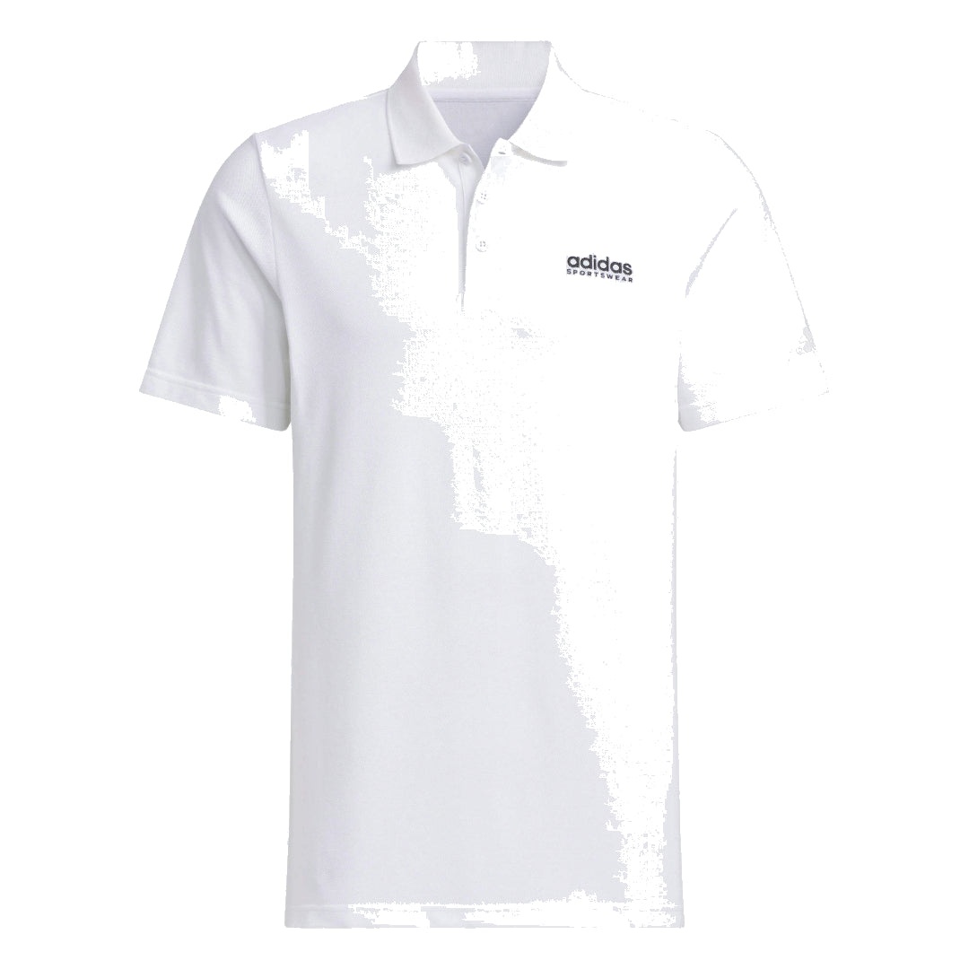 adidas Pique Solid Polo Shirt Asia Sizing 'White' JI9056 - 1