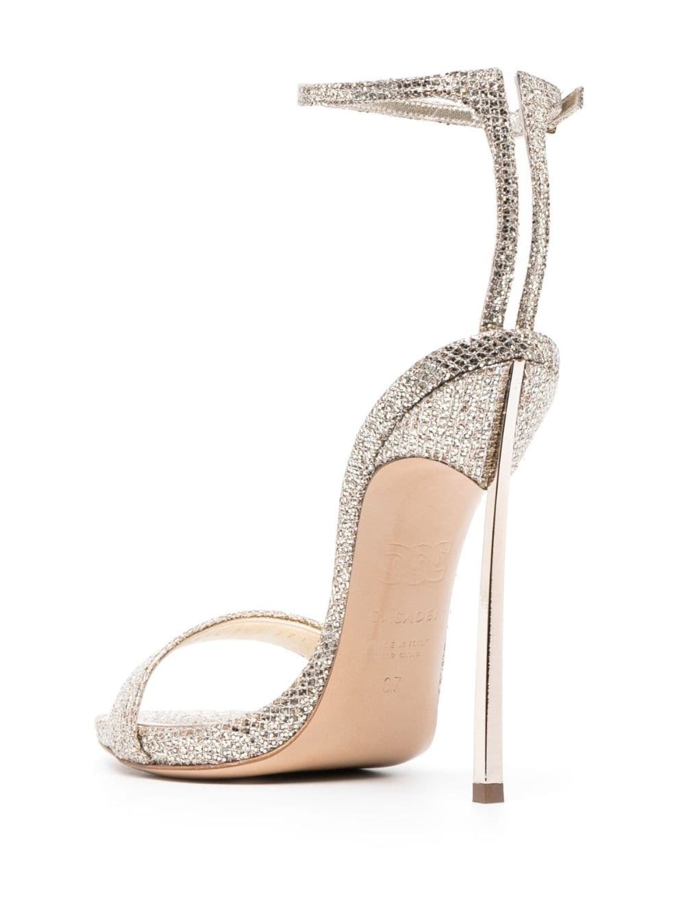 Blade 120mm metallic-finish sandals - 3