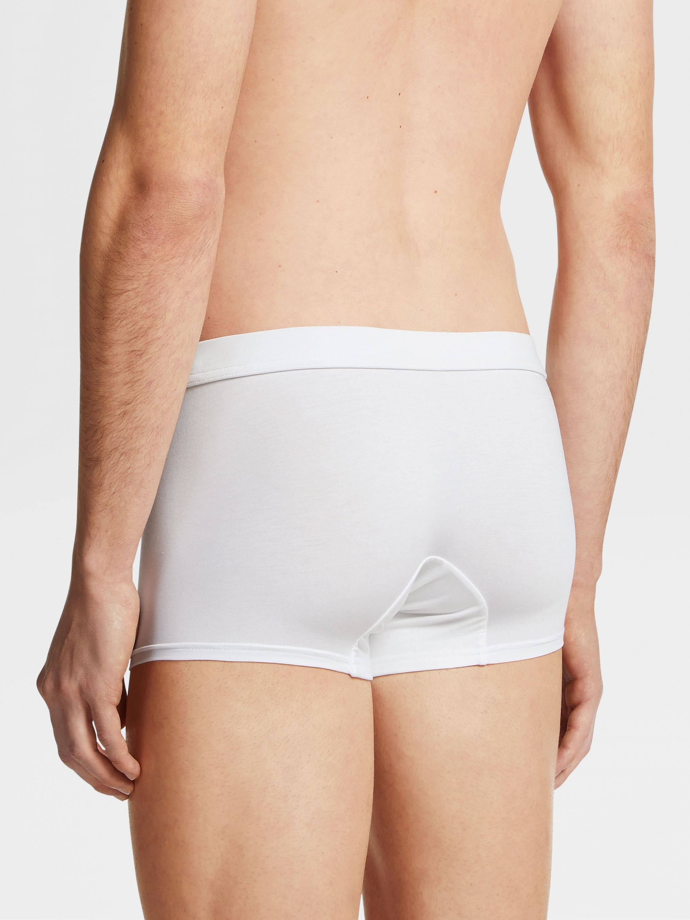 WHITE STRETCH MODAL TRUNKS - 3