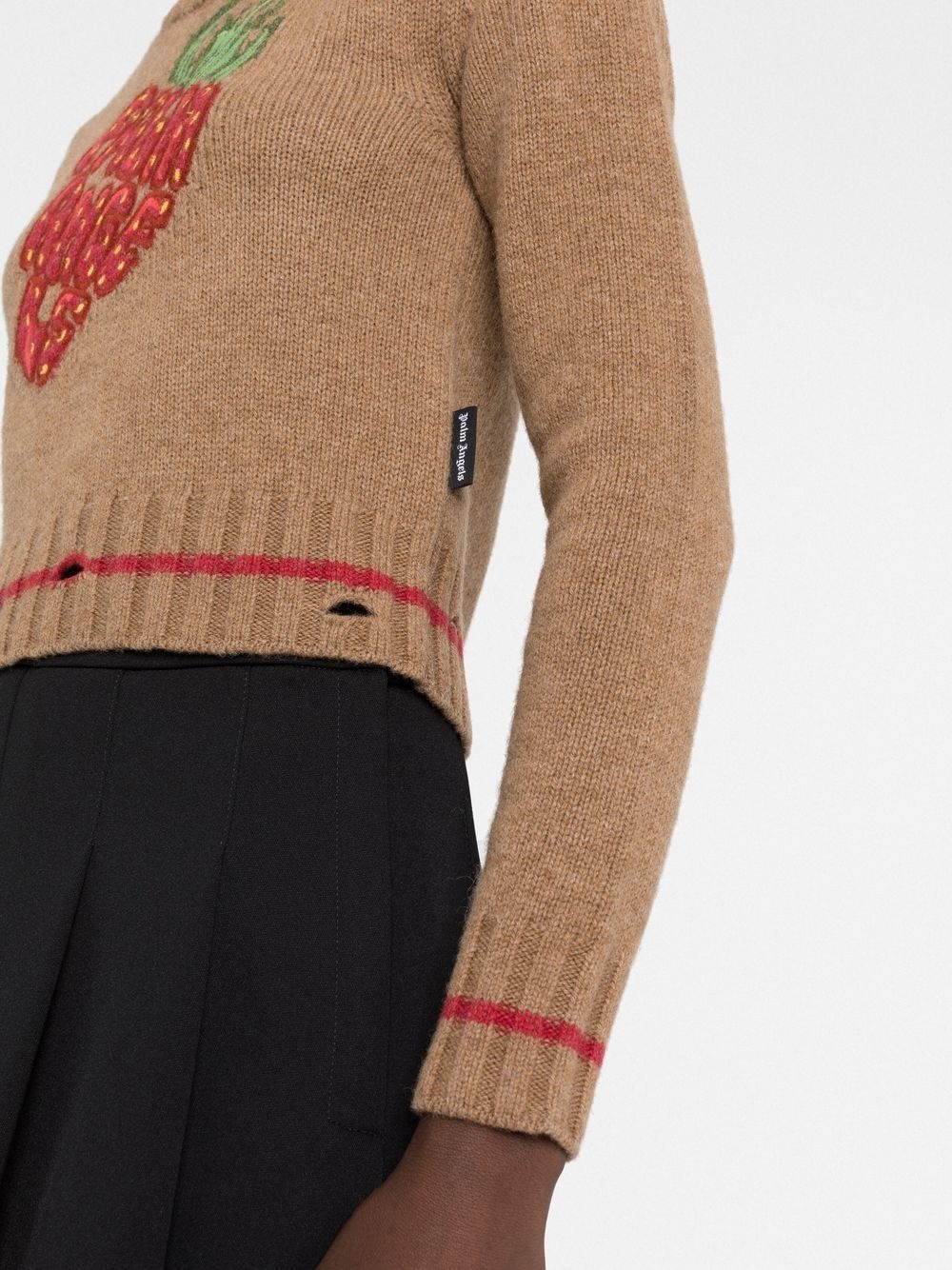 logo-patch cropped jumper - 3