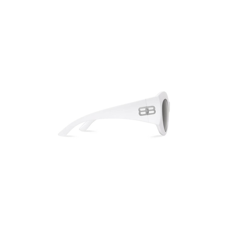 Hourglass Round Sunglasses  in White 4