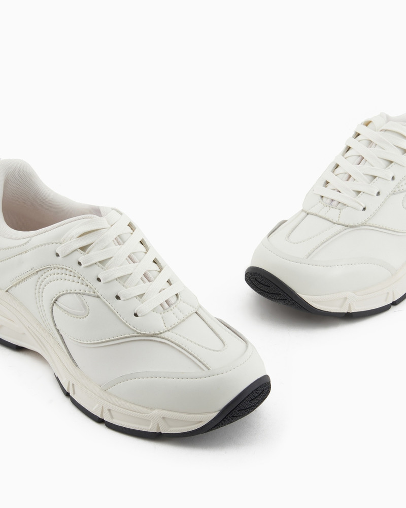 SOFT-MATERIAL SNEAKERS WITH WAVE MOTIF 5