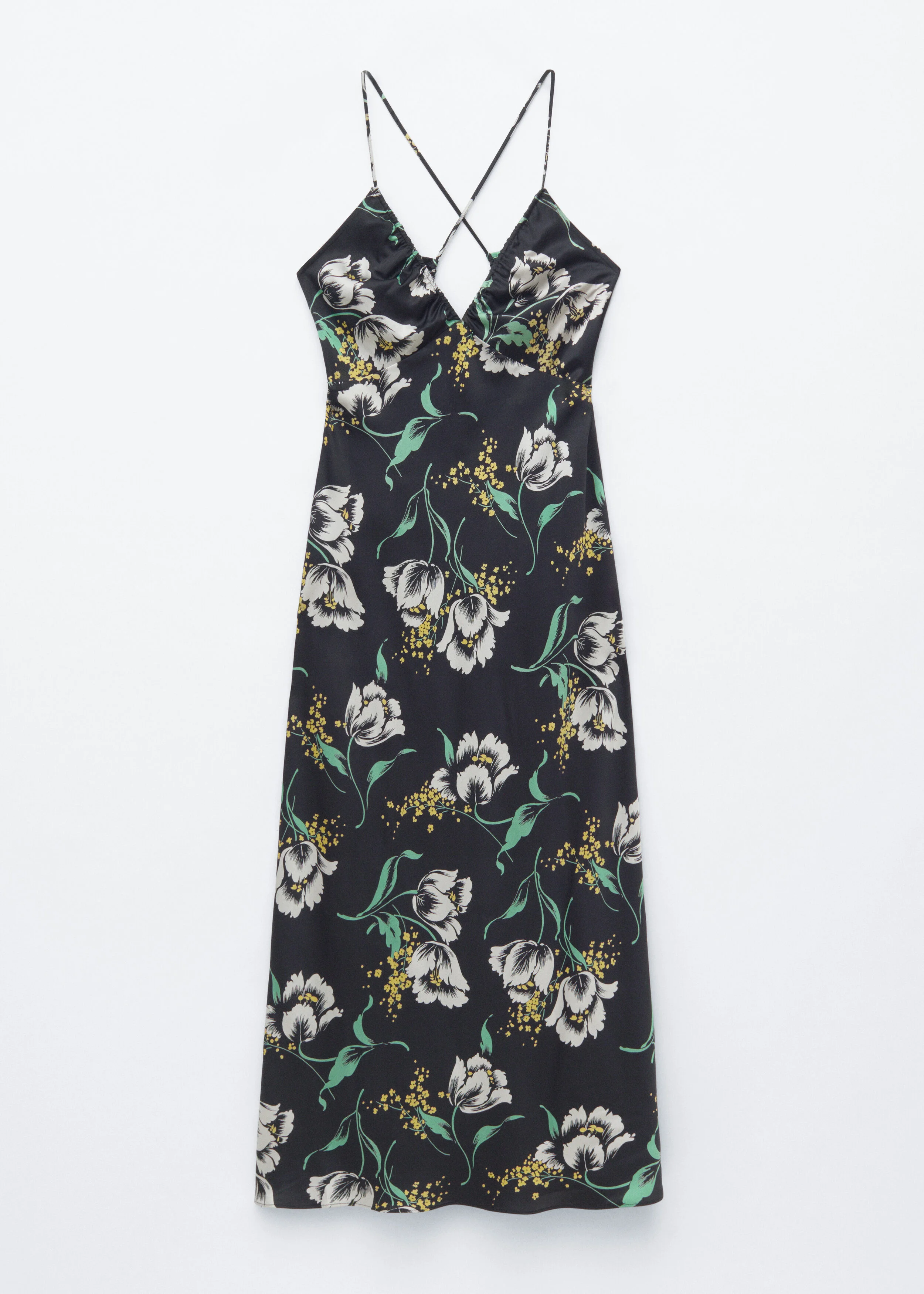 Satin Slip Midi Dress - 1