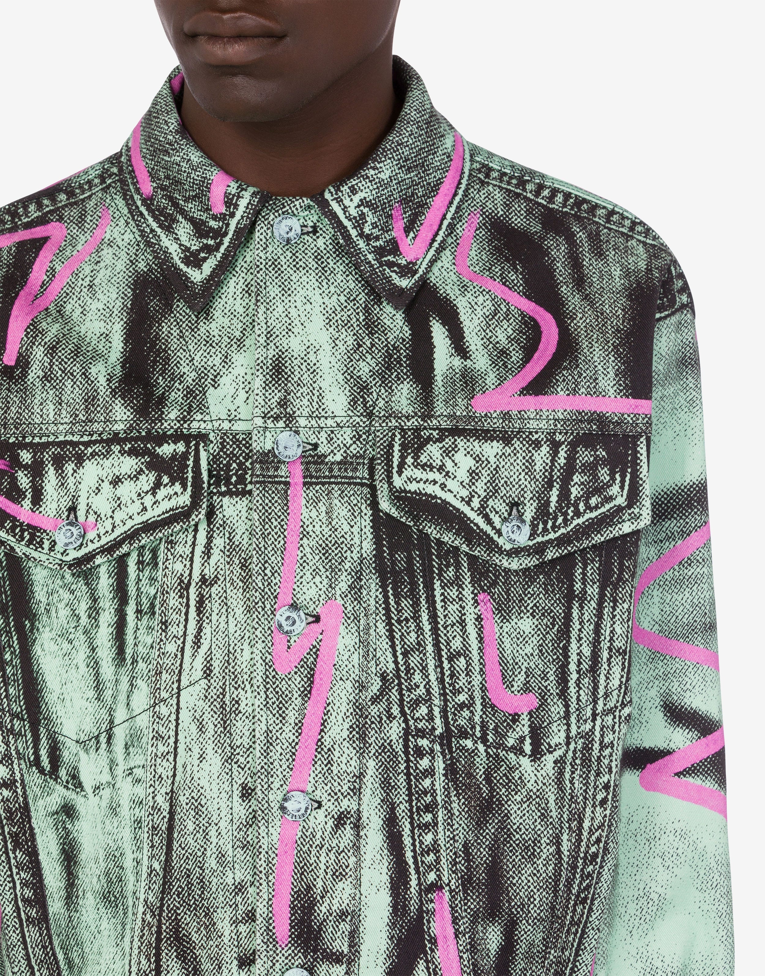 SHADOWS & SQUIGGLES COTTON BULL DENIM JACKET - 4