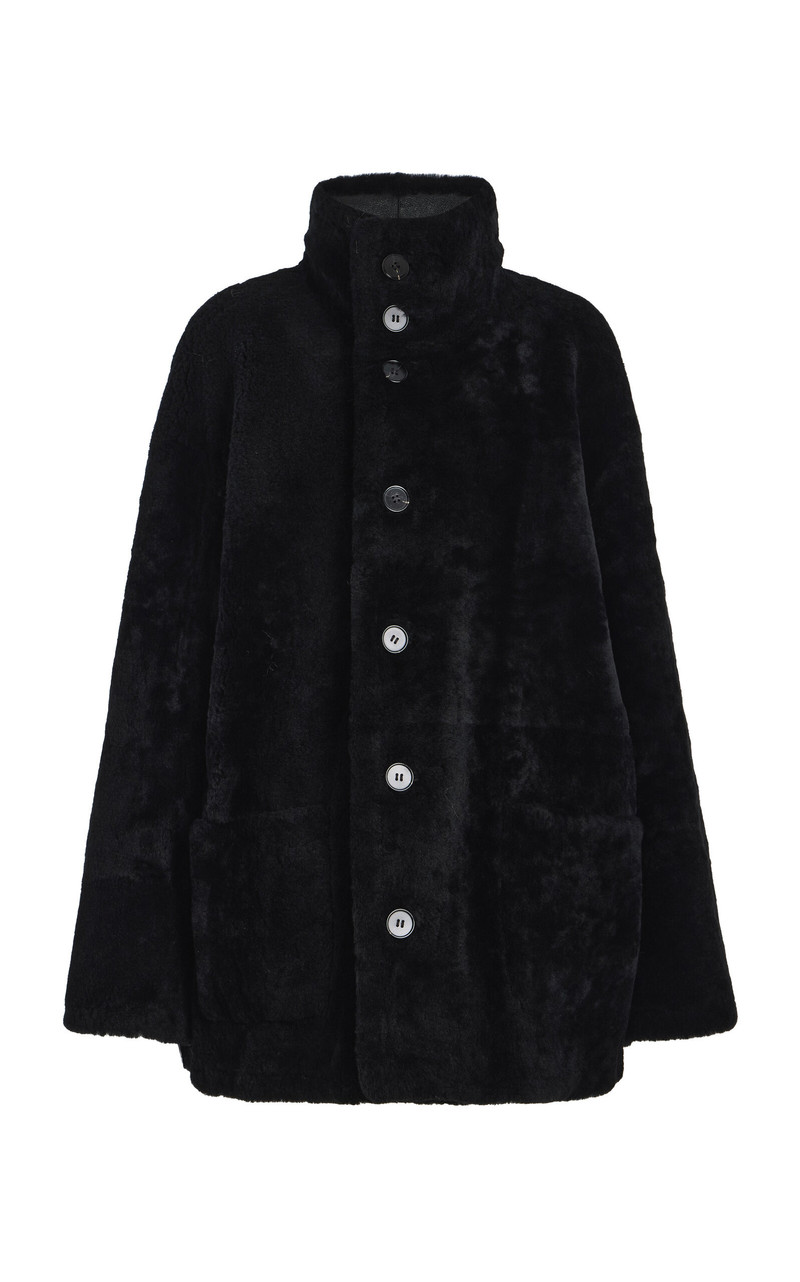 Heather Reversible Shearling Jacket black 5