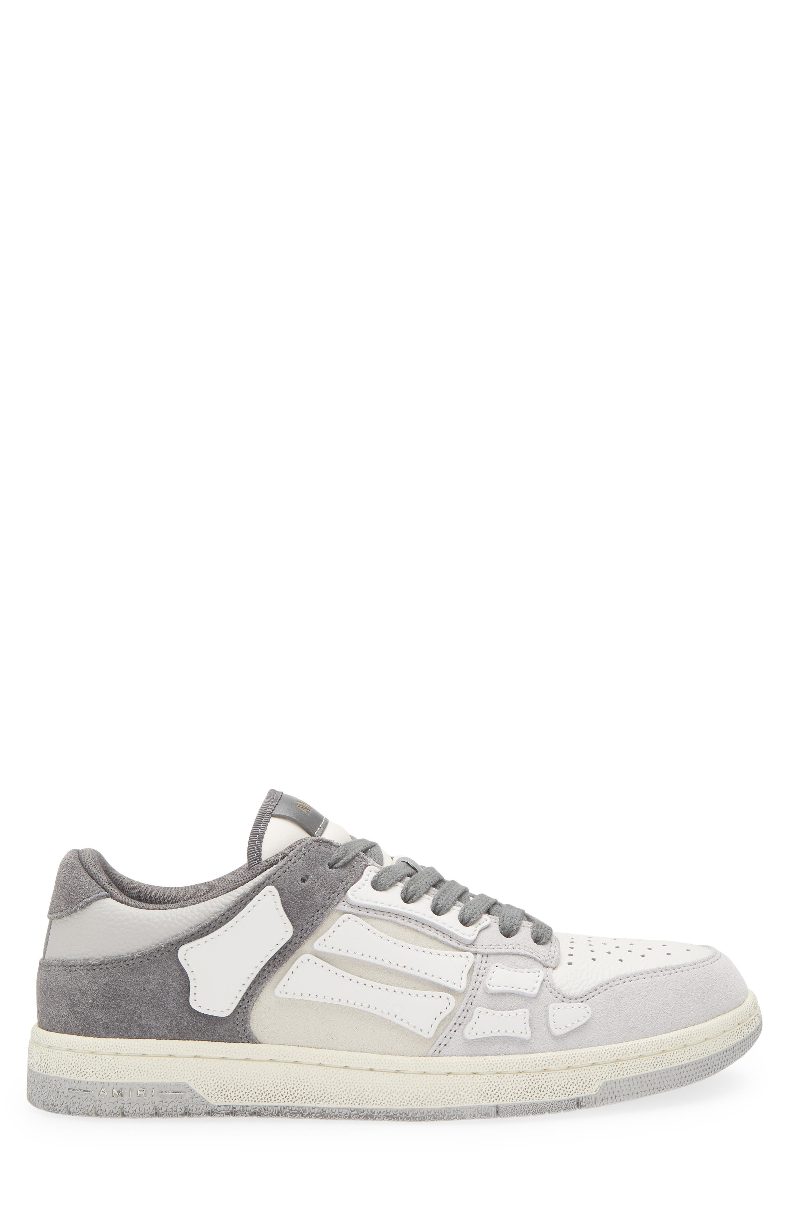 AMIRI Distressed Skel Low Top Sneaker in Dark Grey at Nordstrom - 3