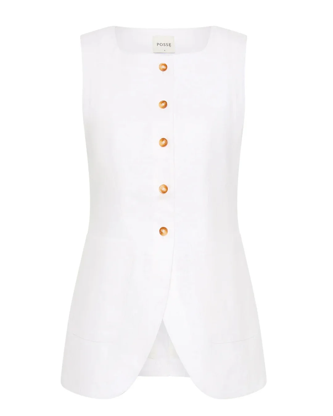 Emma Vest in Ivory - 1