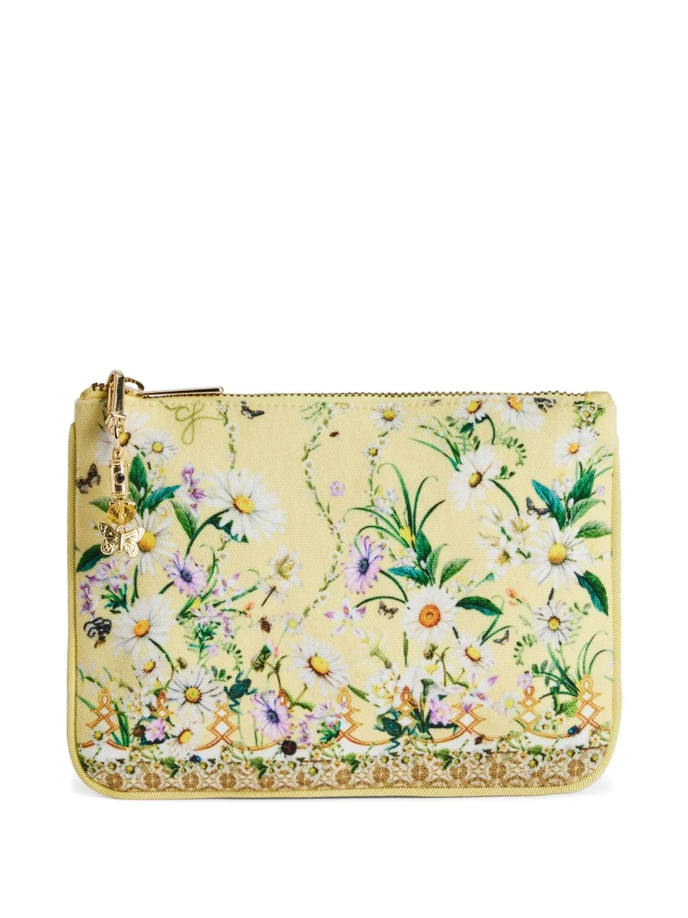 Daisy Chains floral-print zip clutch - 1