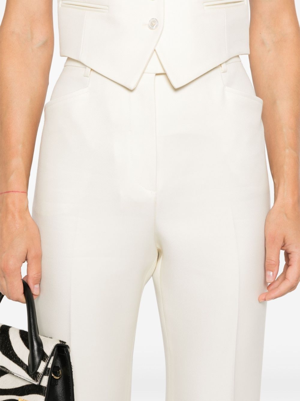 twill-weave tailored trousers - 5