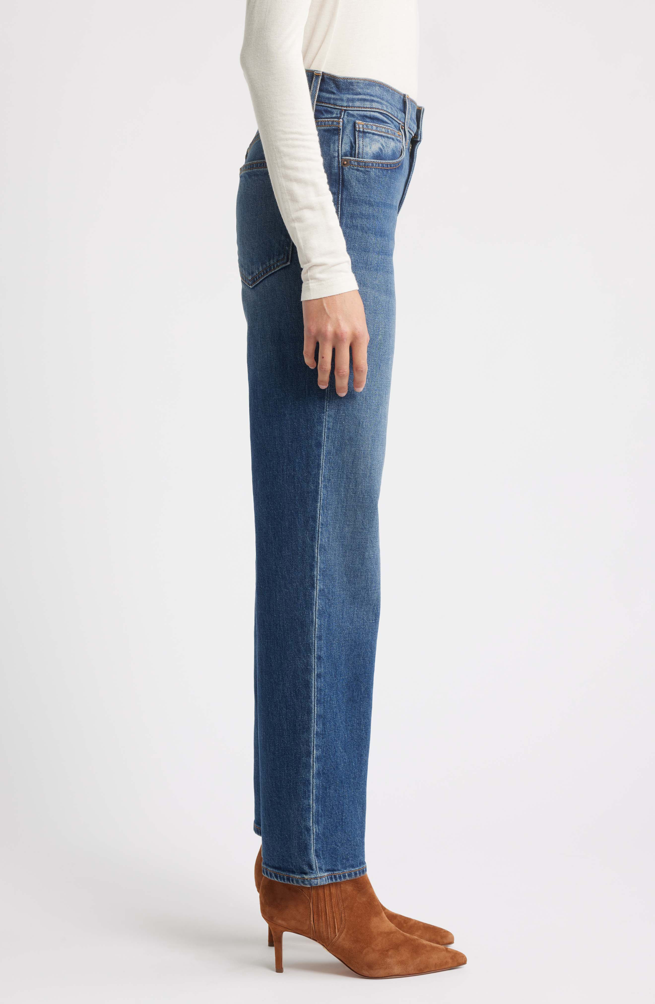 Veronica Beard Leah Straight Leg Jeans in Equinox Blue at Nordstrom - 3