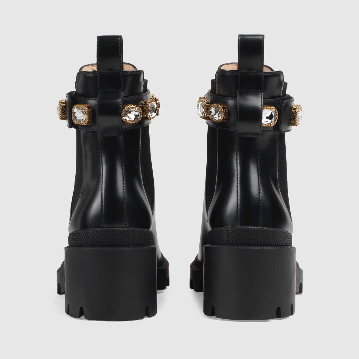 Leather ankle boot with belt - 4