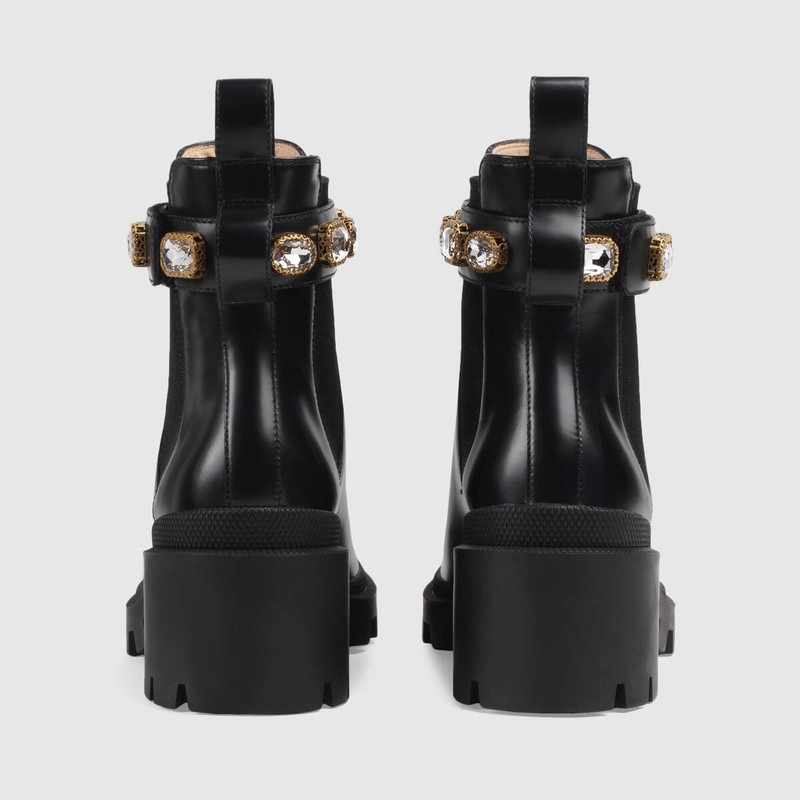 GUCCI Leather ankle boot with belt outlook