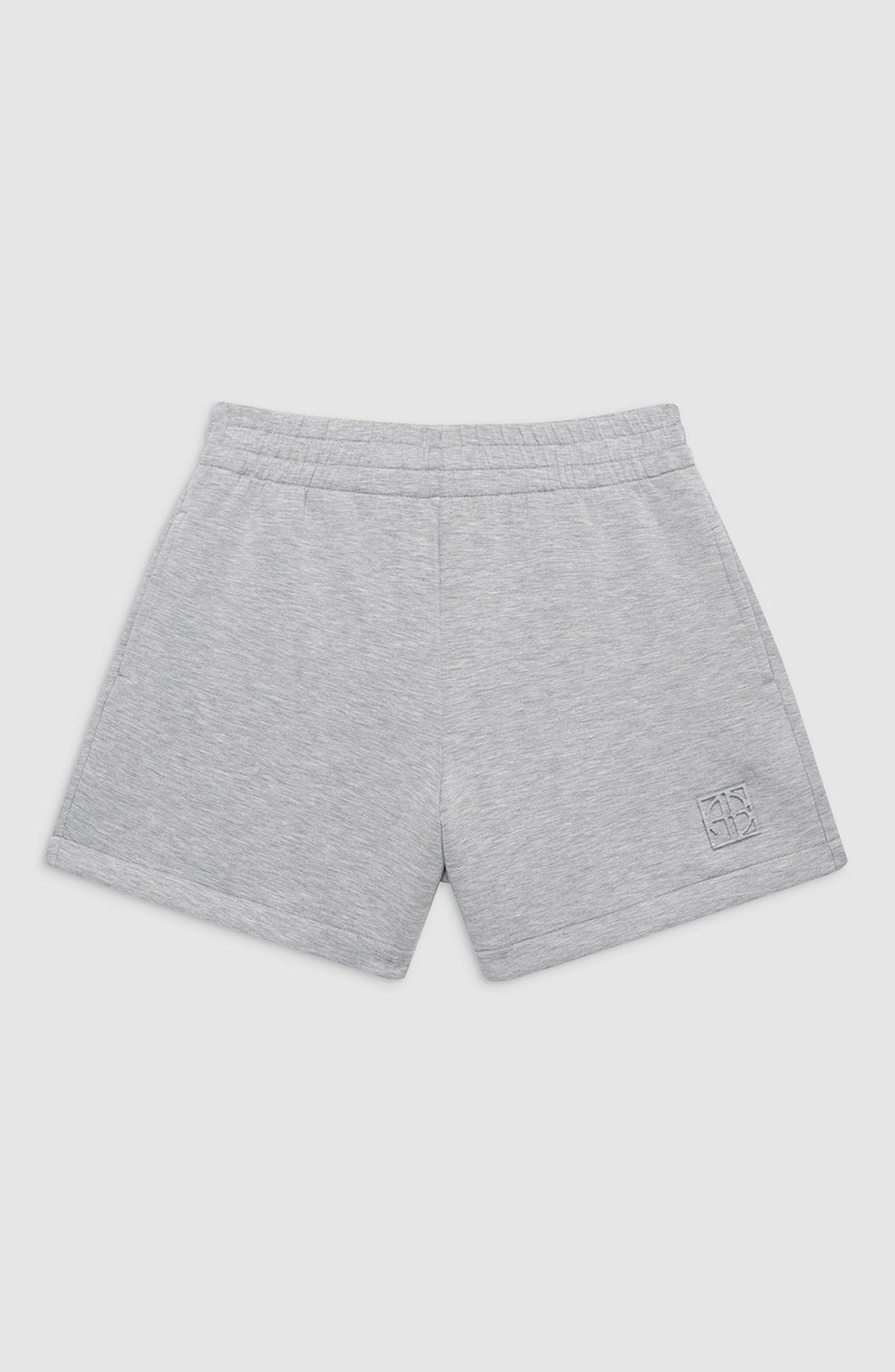 ANINE BING Kam Short Framed Monogram in Heather Grey at Nordstrom - 4