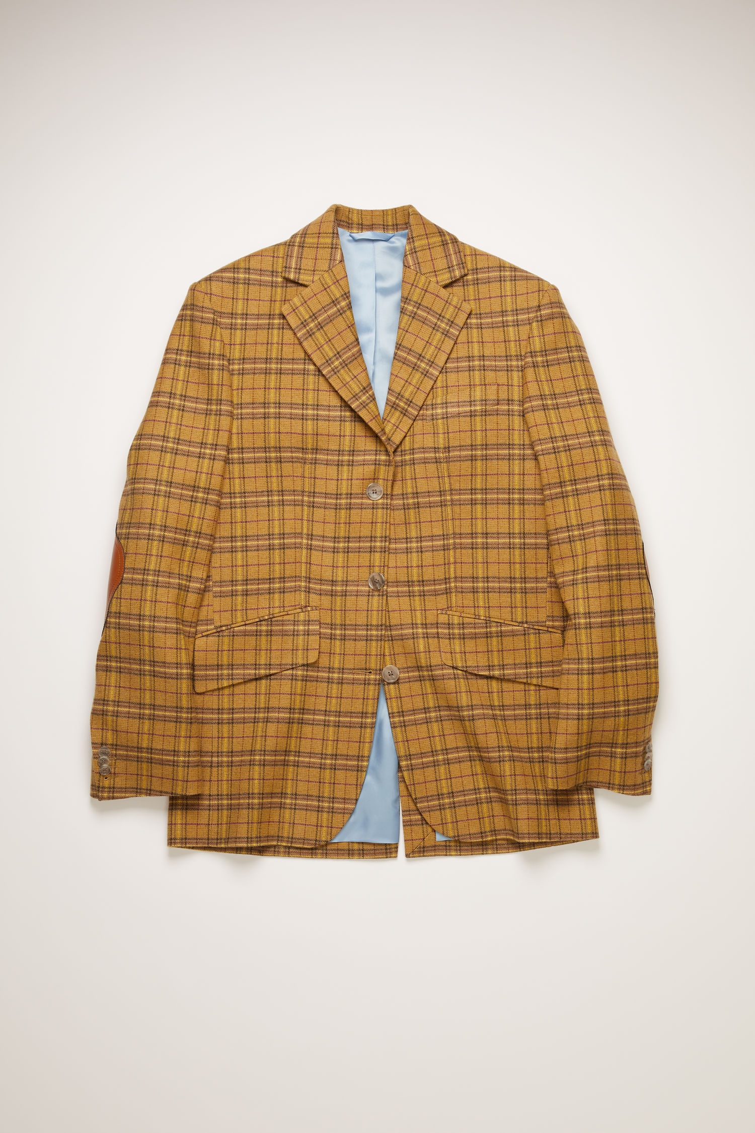 Checked suit jacket yellow/beige - 1