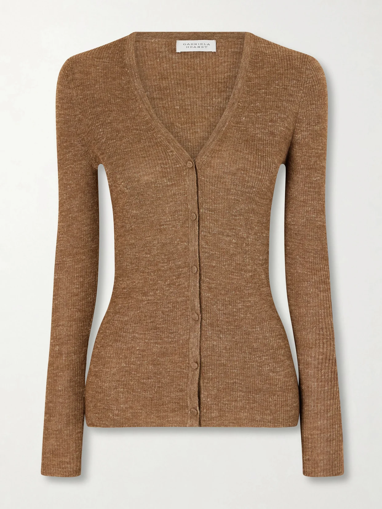 Aiste Ribbed Cashmere, Silk And Hemp-blend Cardigan - 1