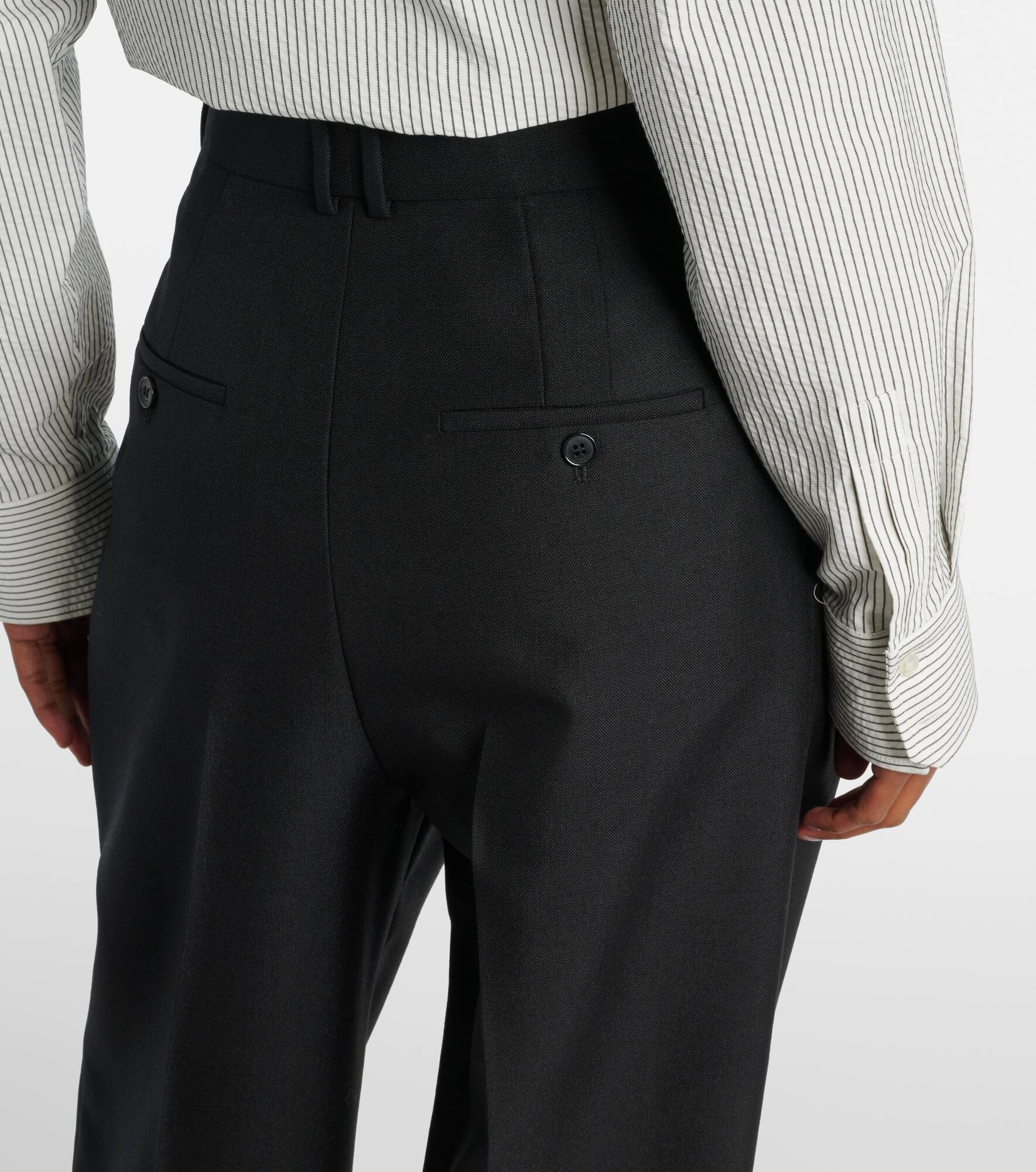 Wool and mohair wide-leg pants - 5