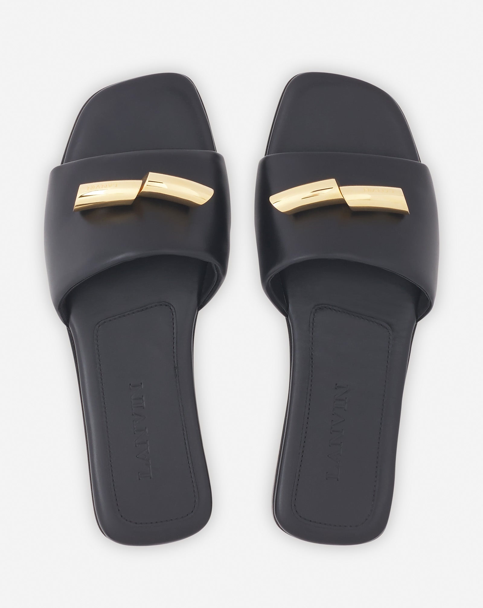 HAUTES SEQUENCES FLAT LEATHER SANDALS - 3