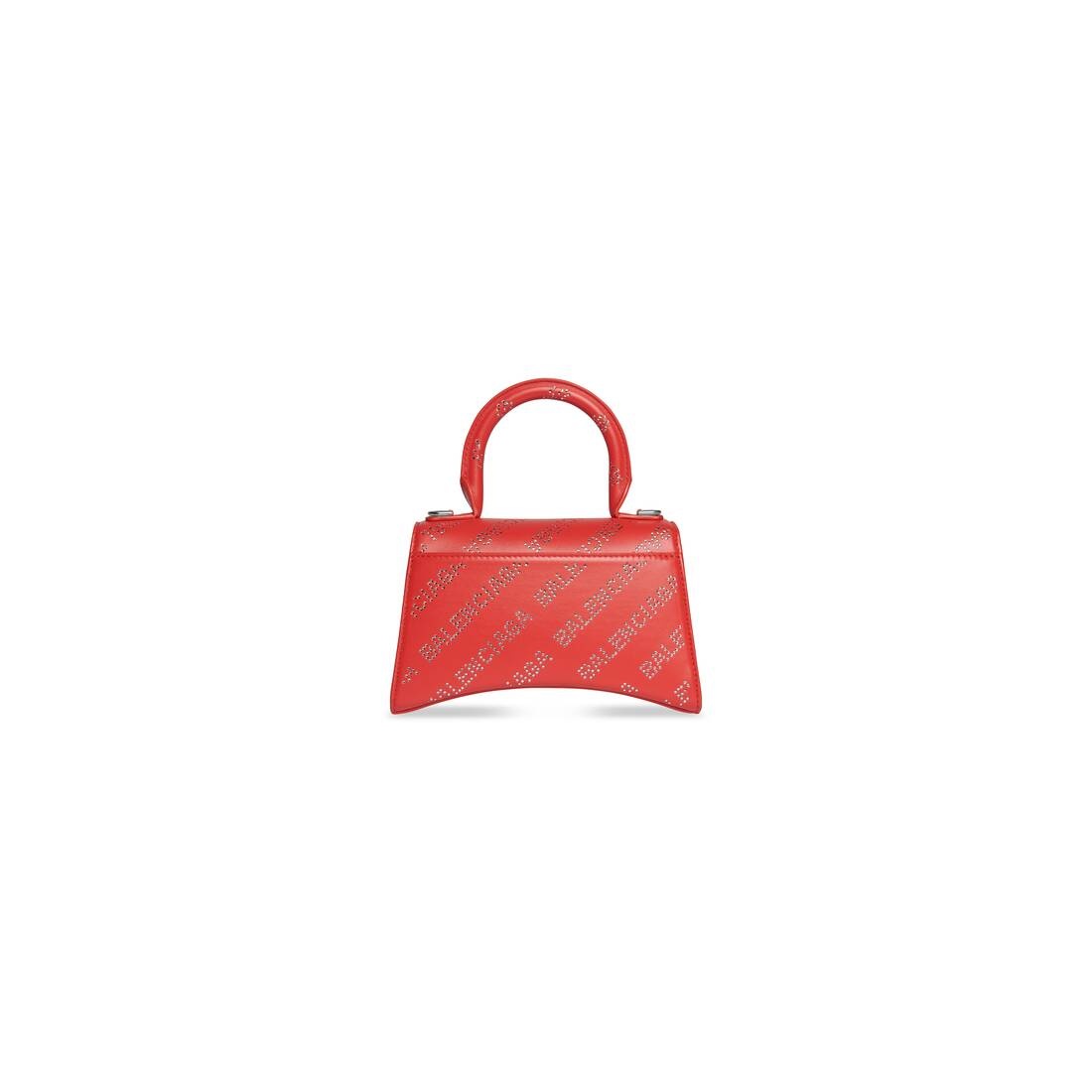 Women's Hourglass Xs Handbag With Rhinestones  in Red - 4