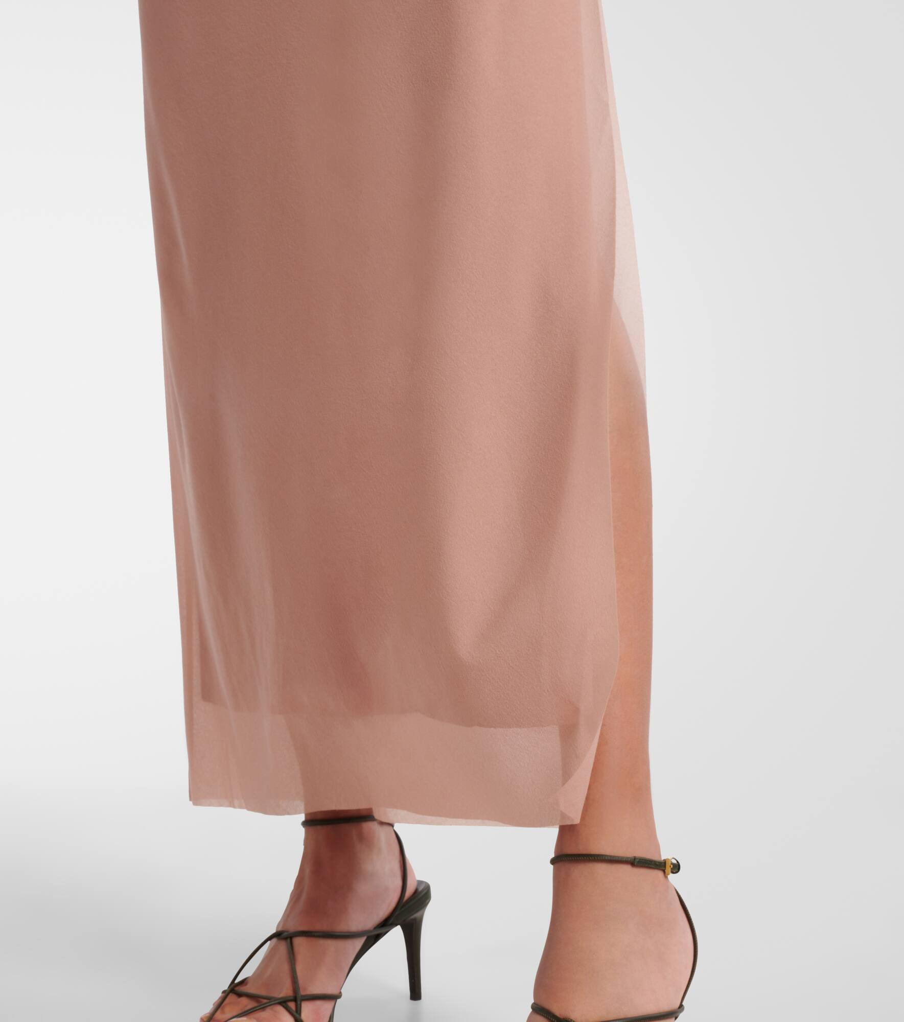 Ruby draped sheer maxi dress - 6
