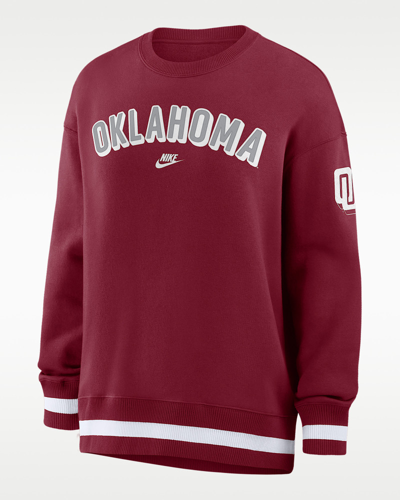 Oklahoma Legacy Phoenix Women's Nike College Oversized Pullover Crew 1