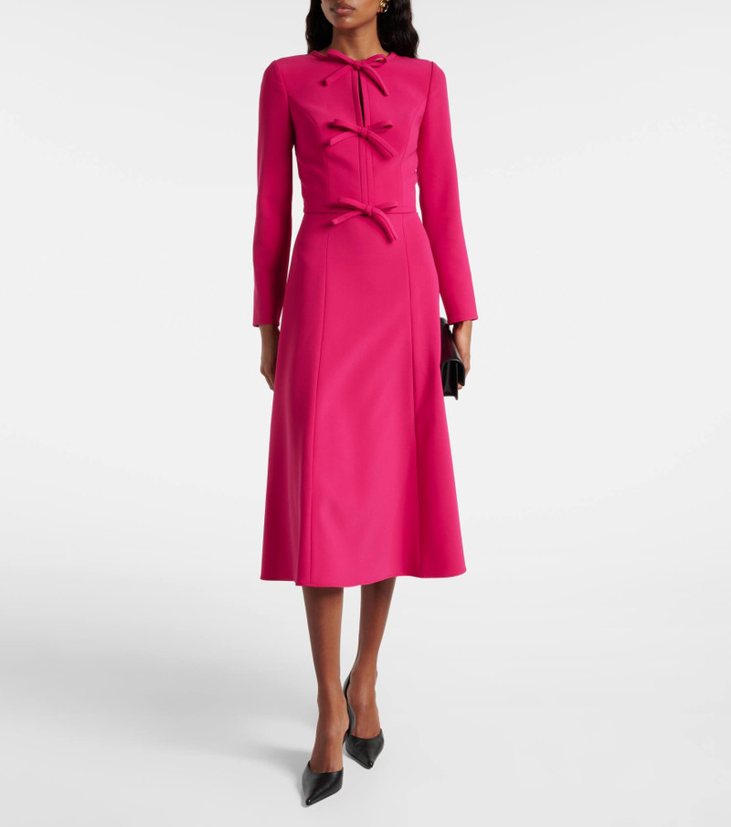CAROLINA HERRERA Bow-detail crêpe midi dress outlook
