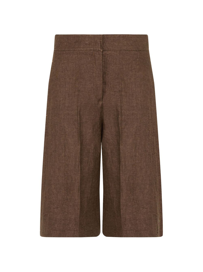 pressed-crease wide-leg shorts 1
