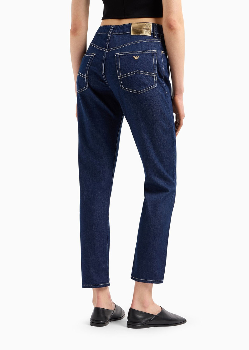 J36 Mid-rise, straight-leg, rinse-denim jeans 3