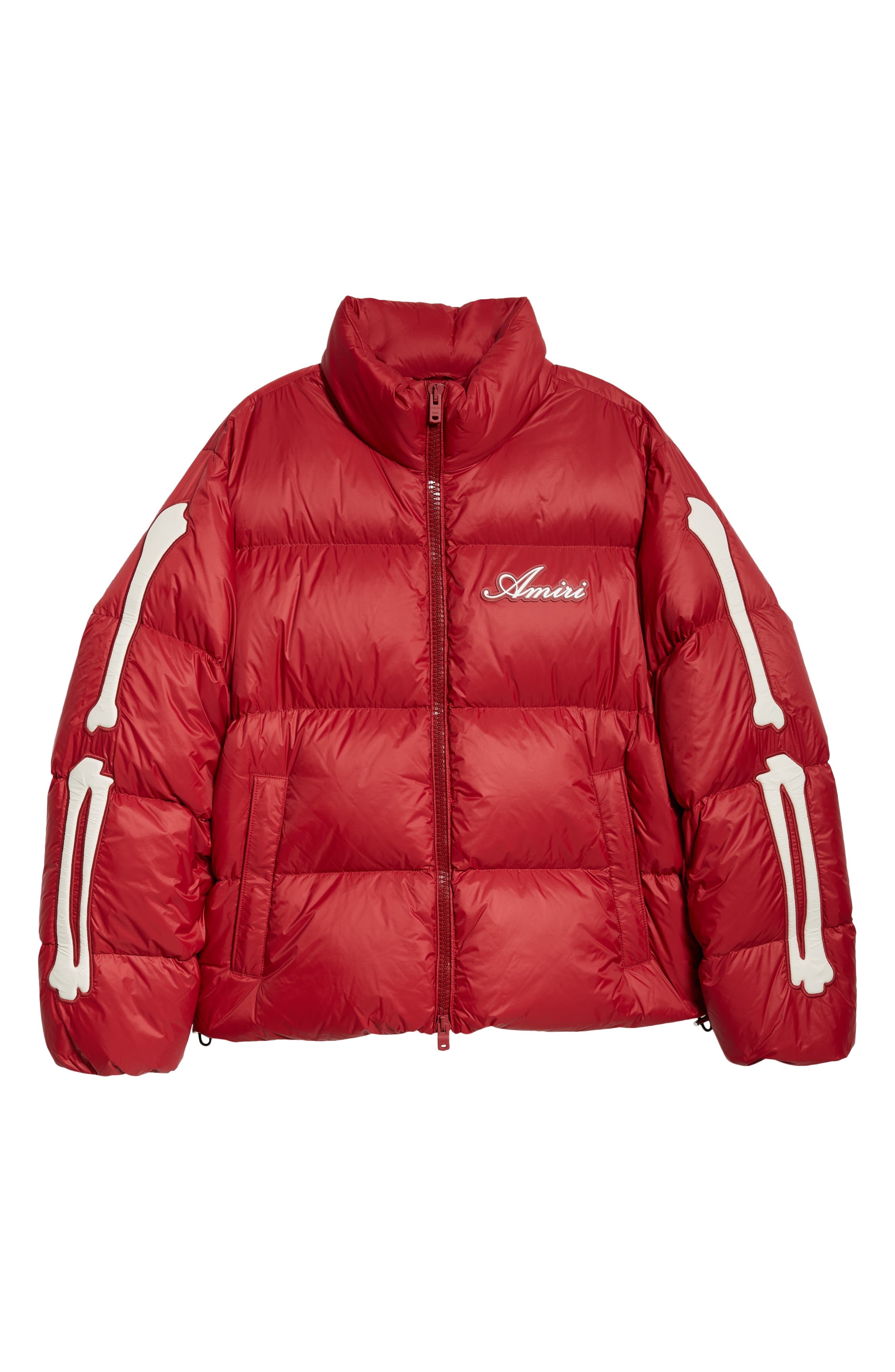 AMIRI Bones Down Puffer Jacket in Deep Red at Nordstrom - 6