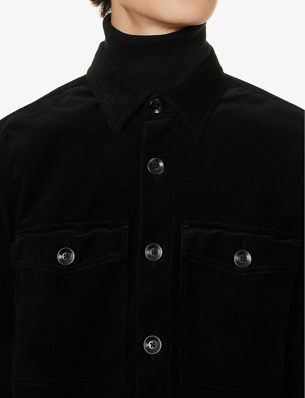 Corduroy-textured regular-fit stretch-cotton overshirt - 5