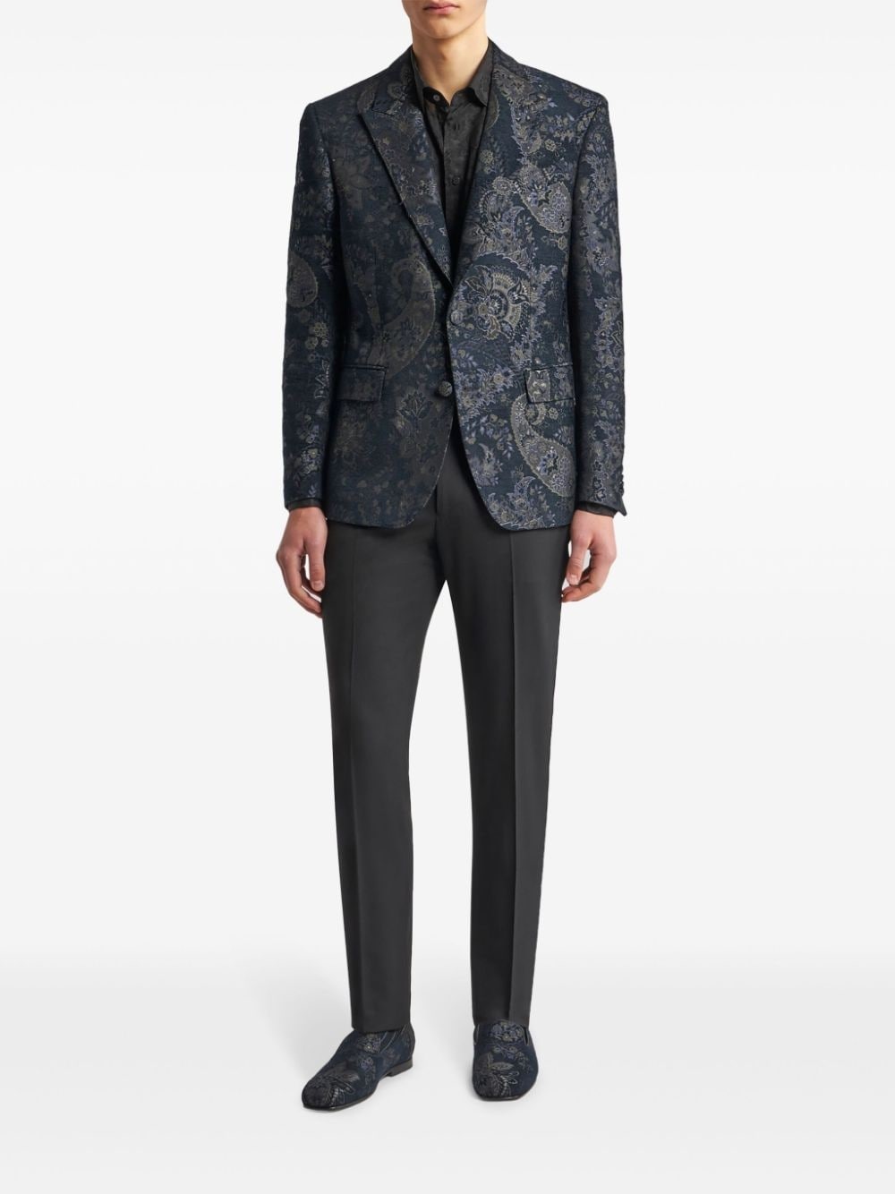 paisley jacquard blazer - 2