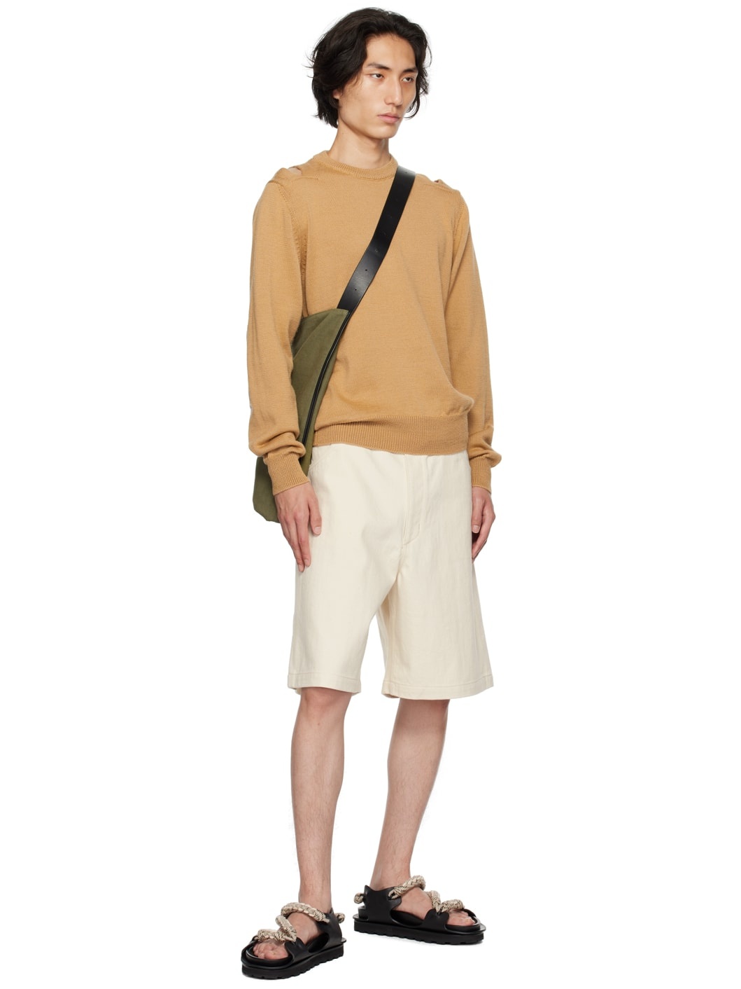 Beige Cutout Sweater - 4
