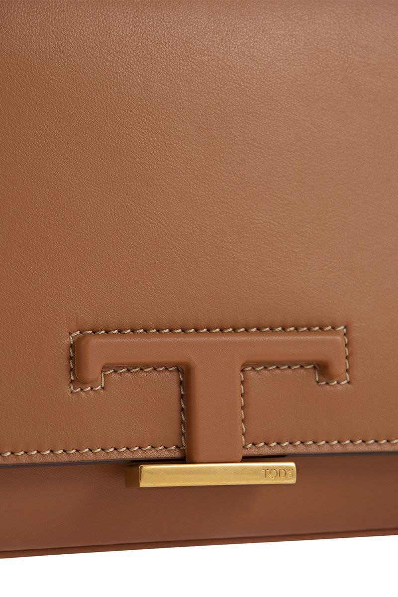 TOD'S T TIMELESS LEATHER MINI BUM BAG - 5