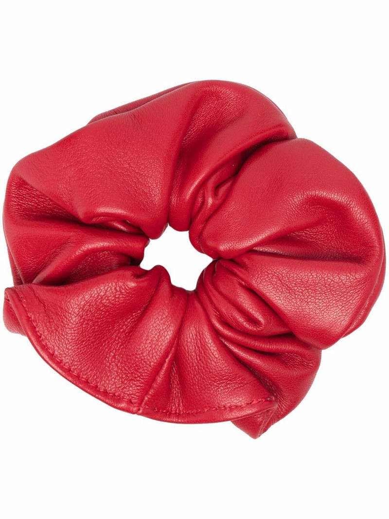 ruched leather scrunchie 1