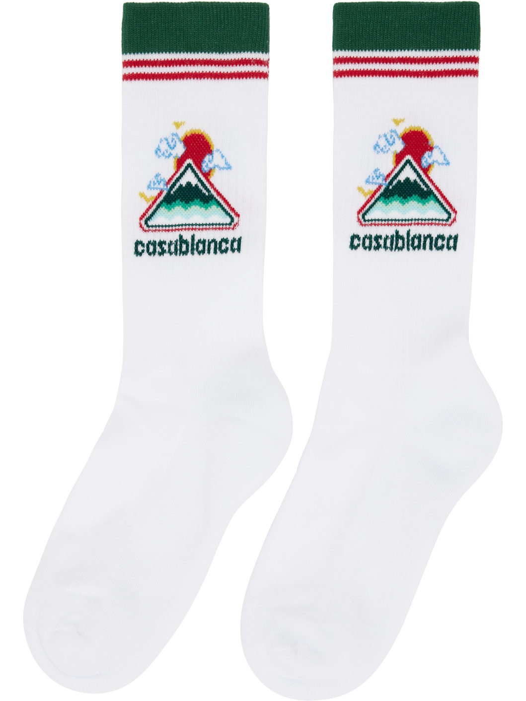 White Montagne Ondulee Socks - 2