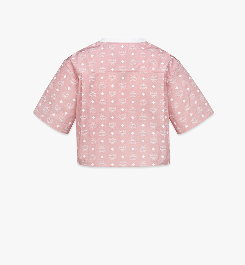 MCM Laurel Cropped T-Shirt in Organic Cotton and Monogram ECONYL® outlook