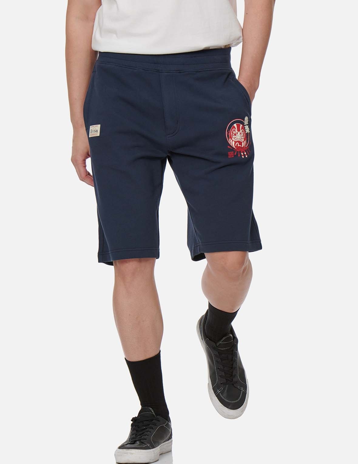 DARUMA AND SHIMENAWA PRINT SWEAT SHORTS - 3