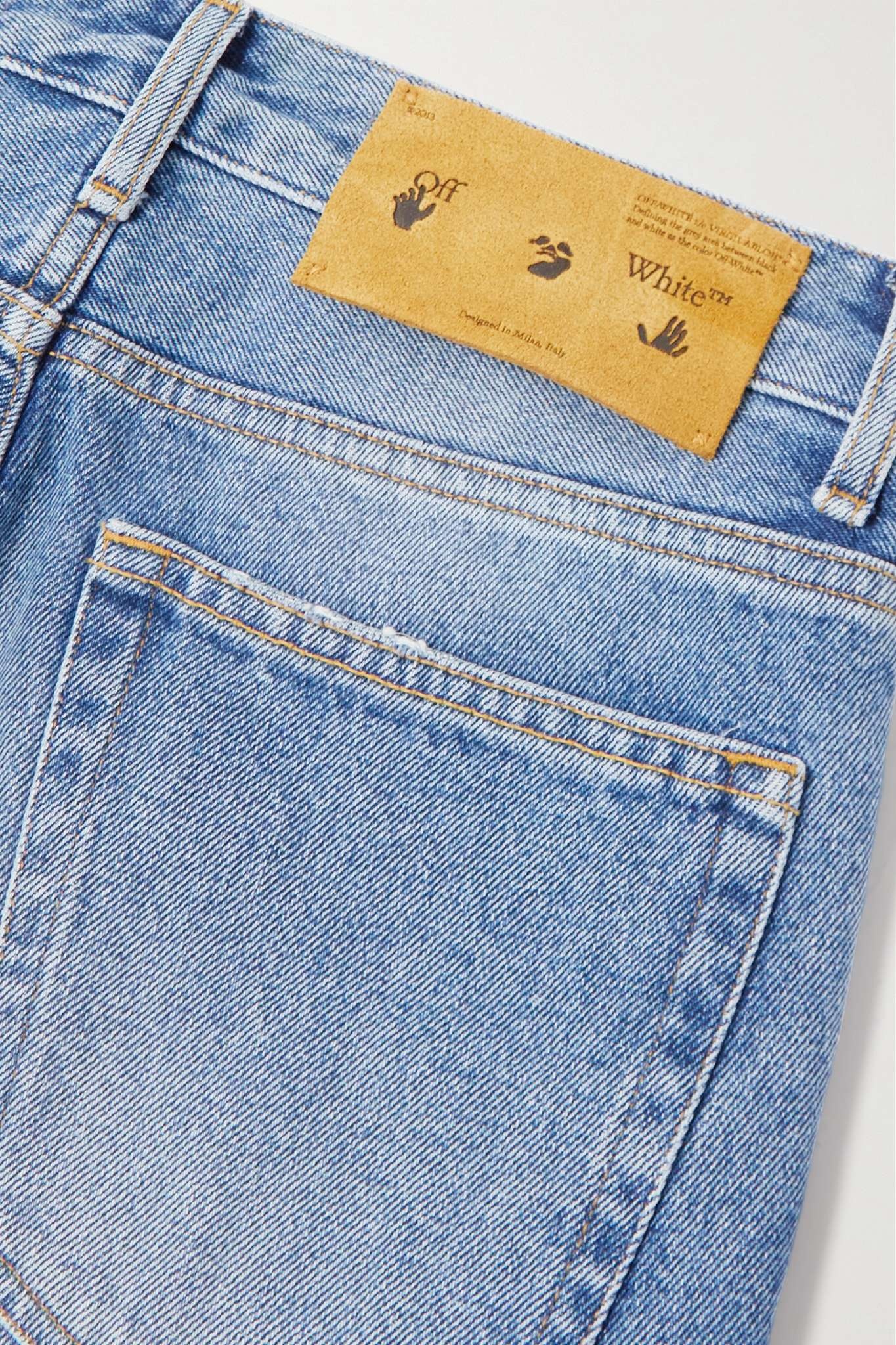 Corporate distressed high-rise slim-leg jeans - 5