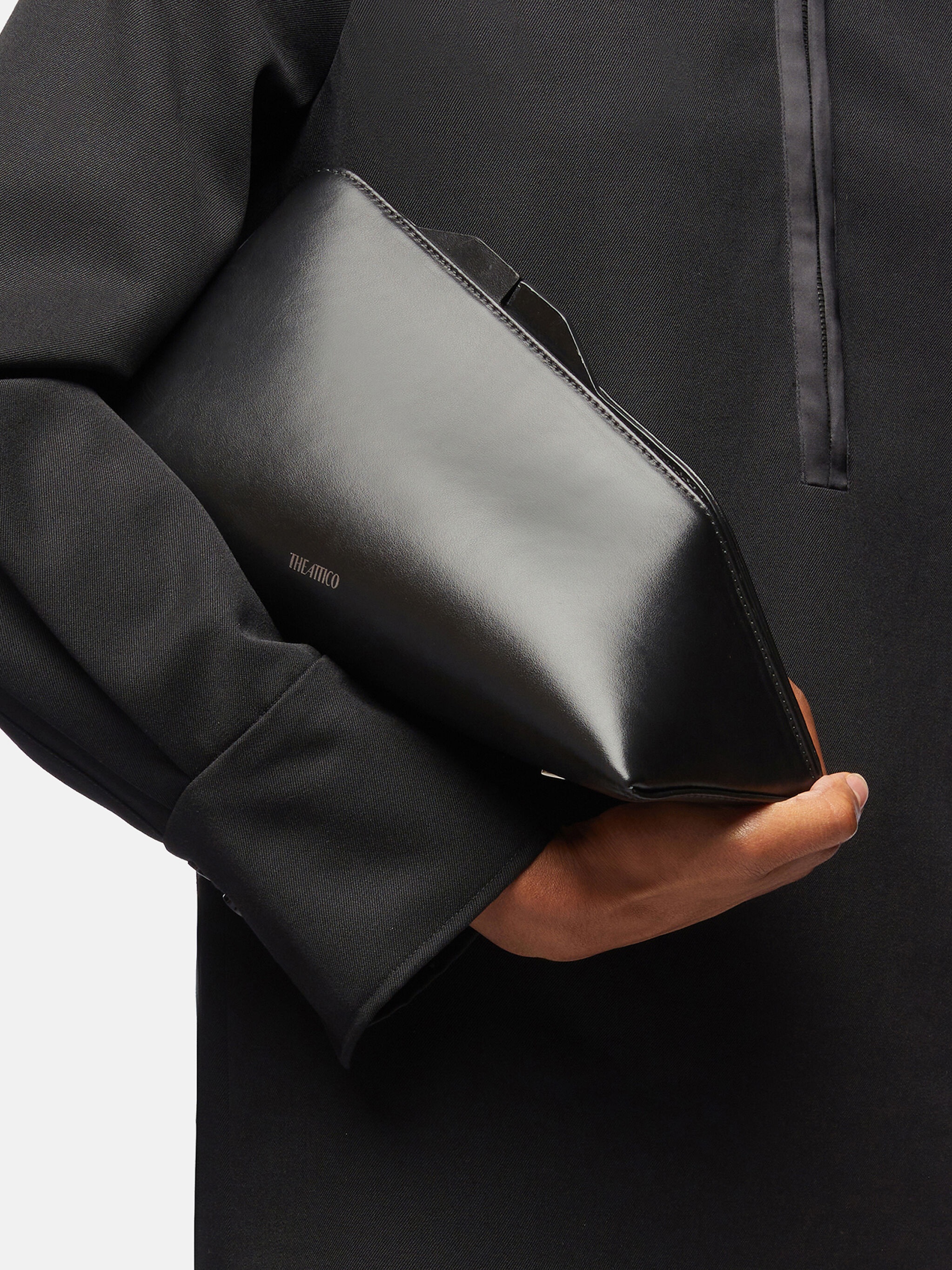 ''8.30 PM'' BLACK OVERSIZED CLUTCH - 2