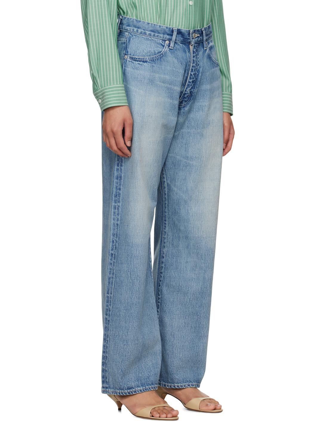 Blue Selvedge Faded Light Jeans - 2