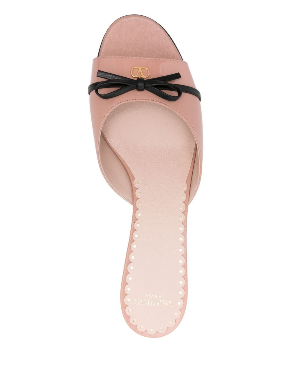 45mm leather heeled mules - 4