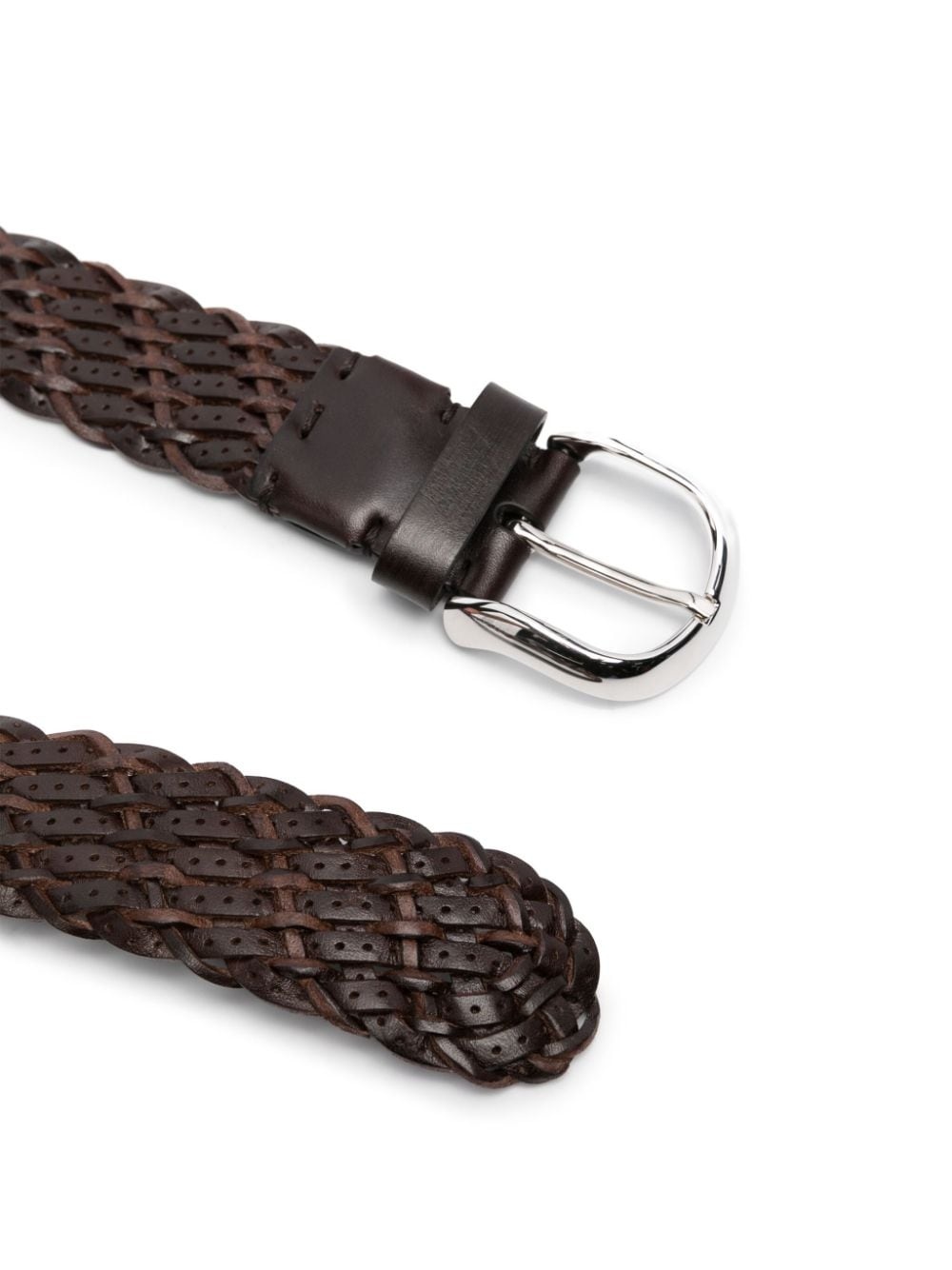 interwoven leather belt - 2