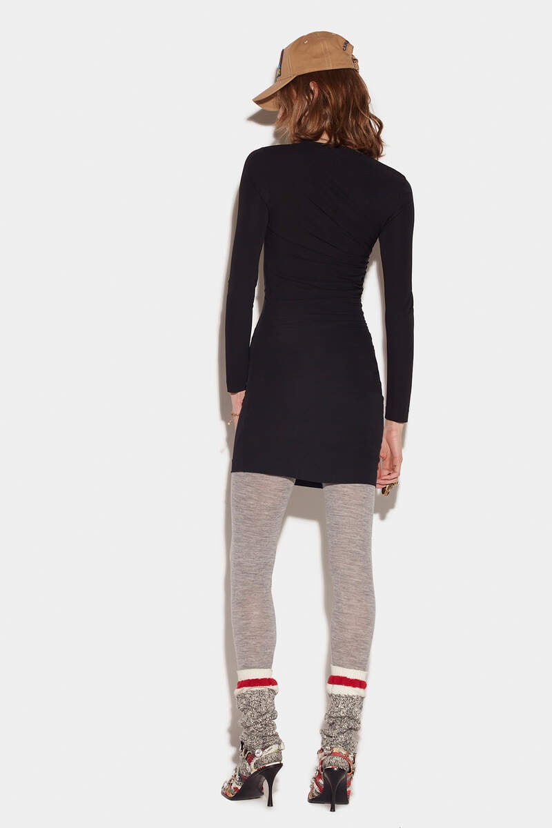 DSQUARED2 RUCHED LONG SLEEVE MINI DRESS outlook