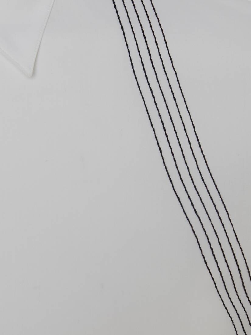 Contrast Stitch Harness Shirt in White - 5