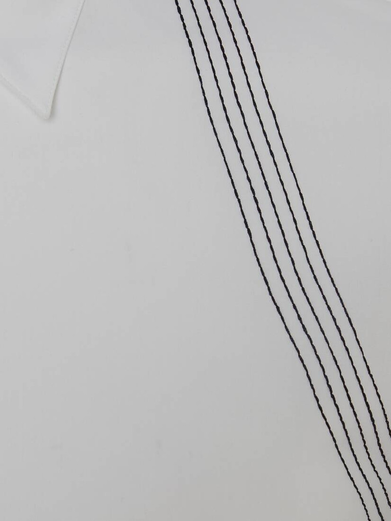 Contrast Stitch Harness Shirt in White 5